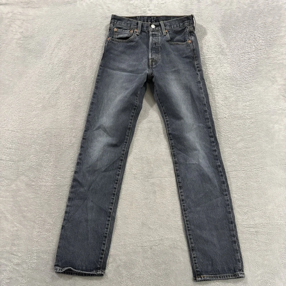 Levi's 501 Jeans Men's 28x32 Rigid Button Fly Original Straight Blue Denim Pants